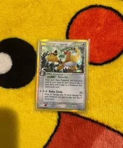 Pokemon TCG Ampharos (Delta Species) EX Dragon Frontiers 1/101 Holo Rare STAMPED - Image 1
