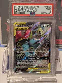 Pokemon TCG - Celebi & Venusaur GX #SM167 - Tag Team Tin - PSA 9 Mint - Image 3