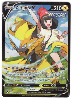 2022 Pokemon: Zeraora V trainer gallery TG16/TG30 SWSH: silver tempest NM - Image 1