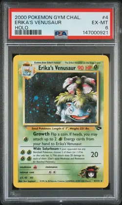 2000 POKEMON GYM CHALLENGE HOLO #4 ERIKA'S VENUSAUR PSA 6 - Image 1