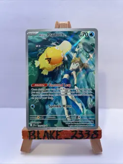 Pokemon Misty's Psyduck 193/182 Destined Rivals Illustration Rare Holo Okacheke - Image 1
