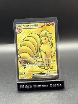 Pokemon Ninetales EX 186/165 Scarlet & Violet 151 Full Art Ultra Rare NM - Image 1