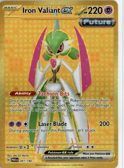pokemon SV04: Paradox Rift Iron Valiant Ex 261/182 Hyper Rare - Image 1