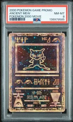 2000 POKEMON GAME 2000 MOVIE PROMO ANCIENT MEW PSA 8 NEAR MINT - Image 1