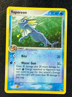 Vaporeon 6/17 Holo Promo POP Series 3 Pokemon - Image 1