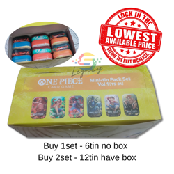 One Piece Mini Tin Pack Vol 1 TS-01 Asia Limited Set Of 6 Tins Sealed - Image 1