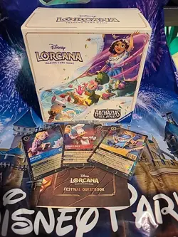 Rare!! EPCOT Lorcana Stitch, Rapunzel, Donald, Plus Sealed Illumineers Trove Box - Image 1