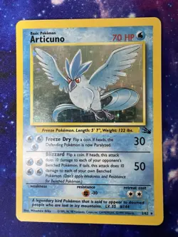 Pokemon TCG Articuno 2/62 Fossil Set Unlimited Very Good Condition - Image 1