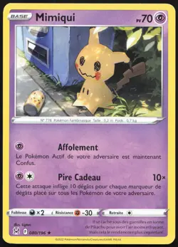 Carte Pokemon Mimiqui 080/196 Origine Perdue Francais - Image 1
