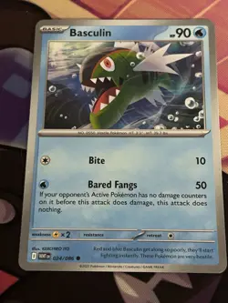 Basculin 024/086 Common Scarlet & Violet: White Flare Pokemon TCG - Image 1