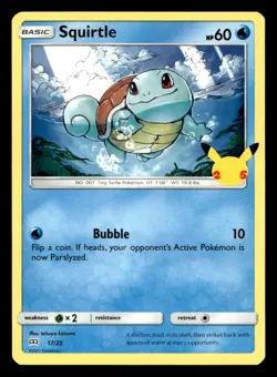 Squirtle 17/25 McDonald's 25th Anniversary Stamped Promo 2021 Pokemon NM - Image 1