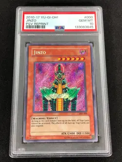 Yugioh 2010 Jinzo PSV-000 PSA 10 Secret Rare - Image 1