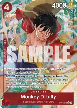 Monkey D Luffy OP12-015 | Legacy of the Master Alt Art Foil NM One Piece - Image 1