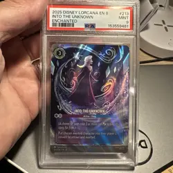 2025 DISNEY LORCANA EN 8-REIGN OF JAFAR ENCHANTED #213 INTO THE UNKNOWN PSA 9 - Image 4
