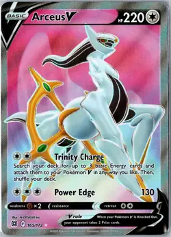 Pokemon Card - Arceus V Ultra Rare 165/172 Brilliant Stars Near Mint - Image 1