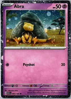 Pokemon Card - Abra Miscellaneous Cards & Products 063/165 2018 Promo Holo NM - Image 1