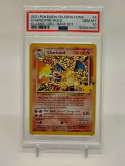 PSA 10 Charizard Celebrations Classic 4/102 Holo Base Set Pokemon Card 2021 - Image 1