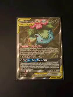 Pokemon TCG Card - Venusaur & Snivy GX (SM229 SM Black Star 2019 English Promo) - Image 1