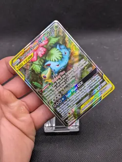 Venusaur & Snivy GX SM229 Sun & Moon Tag Team Alt Art Promo Pokemon Card NM/M - Image 4