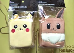 Pokemon Card Game Plush Deck Case Pikachu Eevee All 2 type - Image 1