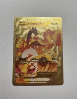 Gigantamax Charizard VMAX HP780 Gold Foil Fan Art TCG Display Card 1/8 - Image 1