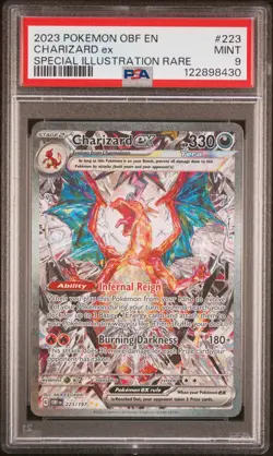 2023 POKEMON OBF EN-OBSIDIAN FLAMES SPECIAL ILLUSTRATION RARE CHARIZARD EX PSA 9 - Image 1