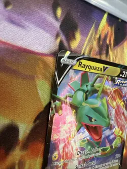 Rayquaza V SWSH147 Sword & Shield Black Star Promo Holo Pokemon Card LP - Image 4
