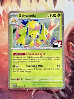 Galvantula COSMOS Holo Play Stamp 002/064 Pokemon Prize Pack Series 6 Card NM ⚡ - Image 1