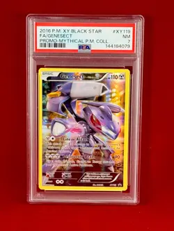 2016 Pokemon Black Star Promo GENESECT Full Art Holo Card #XY119 PSA 7 - Image 1