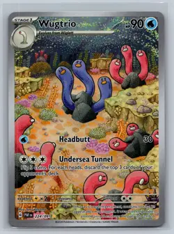 Wugtrio 224/091 Illustration Rare Paldean Fates Pokemon Card Near Mint - Image 1