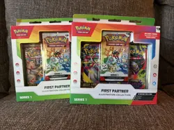 Lot Of 2 Pokemon First Partner Illustration Collection Series 1 w/ Promo Cards - Image 1