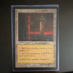 Wizards Phyrexian Tower Urza's Saga Rare Colorless Land Regular English - Image 1