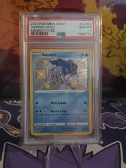 SUICUNE 2021 POKEMON SHINING FATES #SV022 SHINY PSA 10 Benefits Kids Charity - Image 1