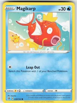 Magikarp 039/192 Common Rebel Clash Pokemon Near Mint - Image 1