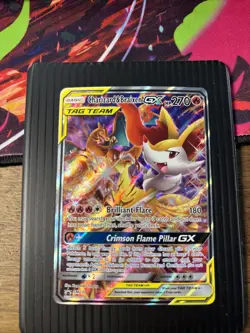 Pokemon TCG Charizard and Braixen GX Tag Team Holo Black Star Promo - Image 1
