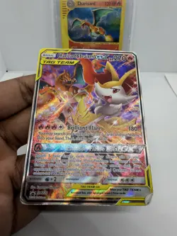 Pokemon TCG: Charizard & Braixen GX Tag Team Sun Moon Black Star Promo#SM230 HP - Image 2