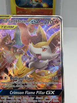 Pokemon TCG: Charizard & Braixen GX Tag Team Sun Moon Black Star Promo#SM230 HP - Image 4