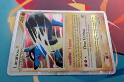 Lucario LV.X #122/123 Mysterious Treasures Pokemon 2007 - Heavily Played - Image 2