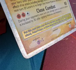 Lucario LV.X #122/123 Mysterious Treasures Pokemon 2007 - Heavily Played - Image 5