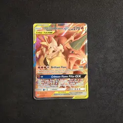 2016-19 Pokemon SM Black Star Promos Charizard & Braixen Tag Team GX #SM230 - Image 3