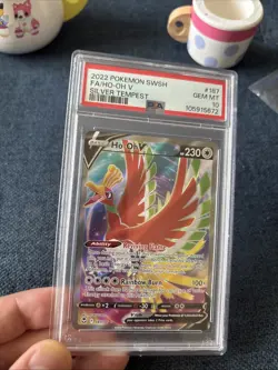 2022 Pokemon SWSH FA/HO-OH v Silver Tempest PSA 10 Gem Mint - Image 3