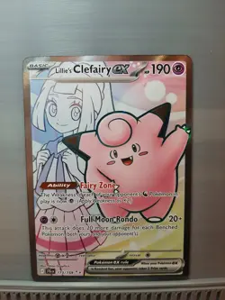 Pokemon TCG Lillie's Clefairy ex SV09 173/159 Full Art Holo Ultra Rare EN - Image 1