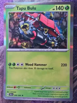 Tapu Bulu 006/064 Rare Shrouded Fable Pokemon Holo Near Mint - Image 1