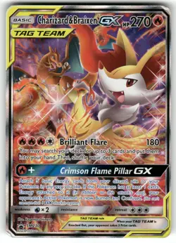 Charizard & Braixen GX - SM230 Holo Promo Sun & Moon Promo Pokemon Holo HP - Image 1