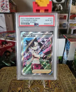 Pokemon Marnie's Pride 171/172 Brilliant Stars Full Art Pokemon PSA 10 Gem Mint - Image 1
