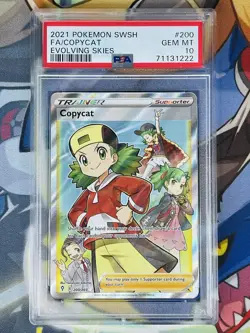 2021 Pokemon Evolving Skies #200 Copycat Full Art PSA 10 Gem Mint - Image 1