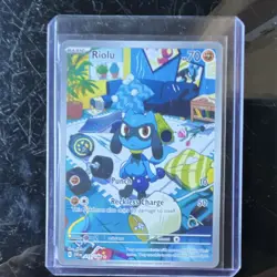 Pokemon Riolu Illustration Rare Holo 215/198 SV01 Scarlet & Violet 2023 - Image 1