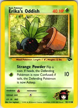 Pokemon | Gym Challenge | Erika's Oddish | 070/132 | Unlimited | NM - Image 1