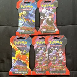 Pokemon Scarlet & Violet Destined Rivals Booster Packs Lot of 5 English TCG - Image 1