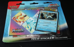 New Pokemon Prismatic Evolutions Tech Sticker Claceon 3 Booster Packs In SetAB1= - Image 1